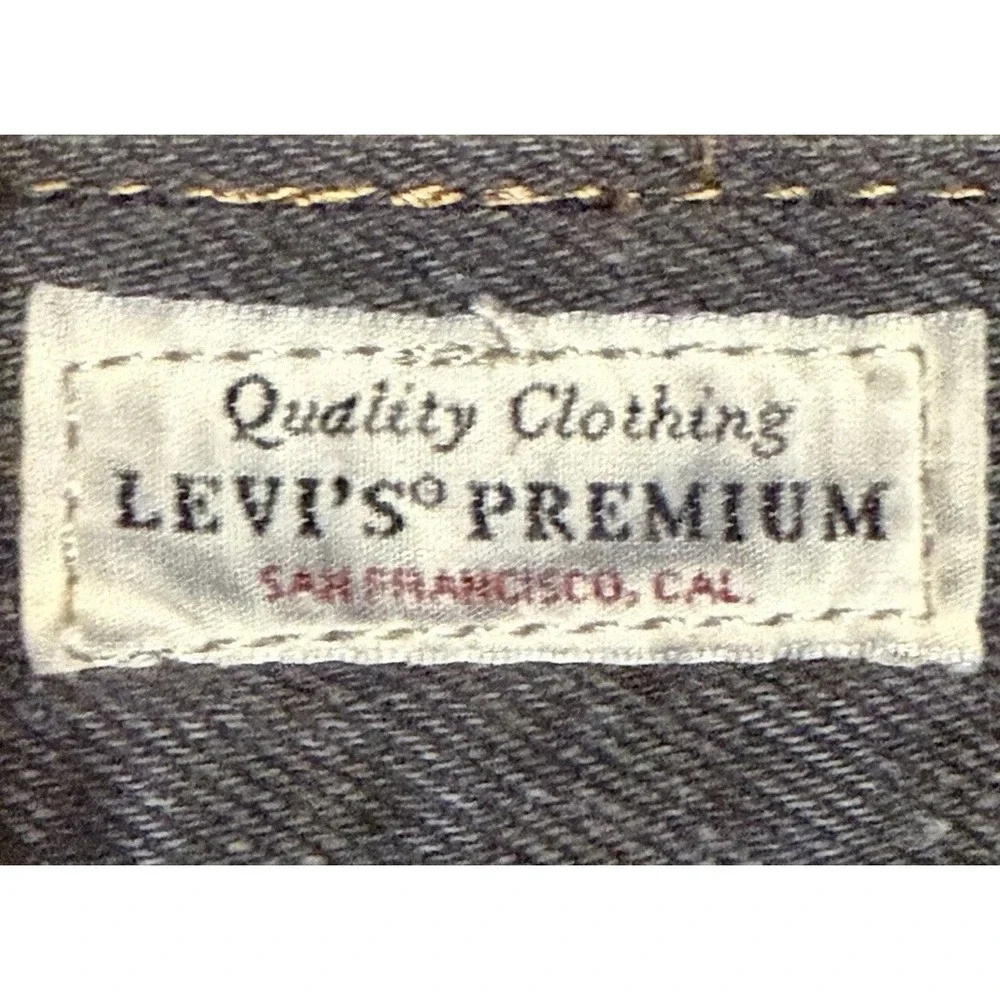 Levis Premium Mens 501 Faded Black Button Fly Straight Leg Jeans-Size 34x30‎ EUC